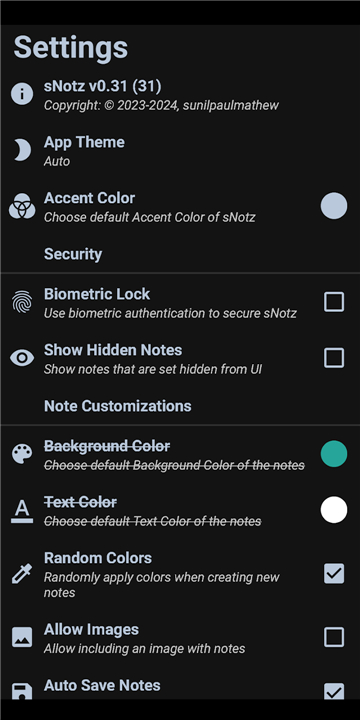 sNotz: Notes & Checklists screenshot4