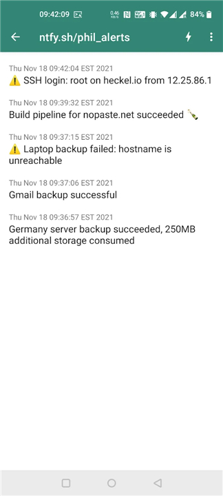 ntfy - PUT/POST to your phone screenshot2