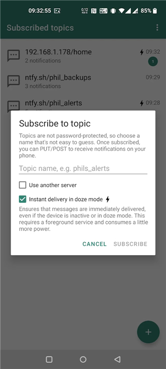 ntfy - PUT/POST to your phone screenshot5