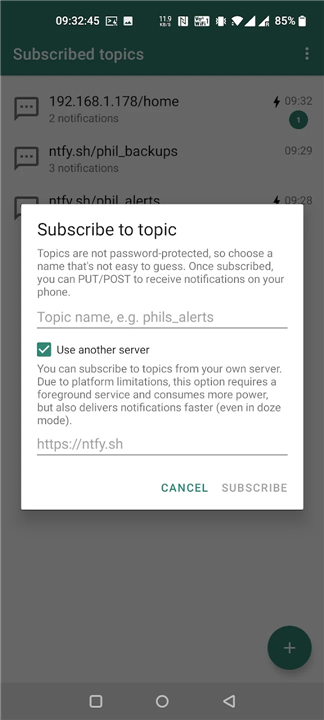 ntfy - PUT/POST to your phone screenshot6