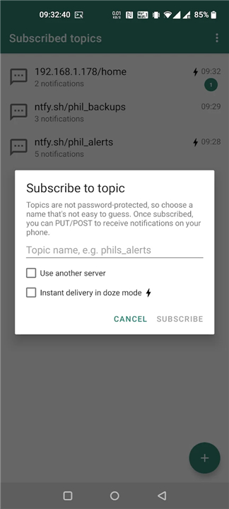 ntfy - PUT/POST to your phone screenshot4