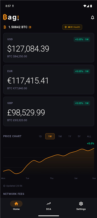 Bag: Bitcoin Portfolio Monitor screenshot1