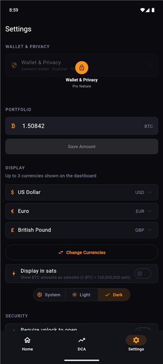 Bag: Bitcoin Portfolio Monitor screenshot4