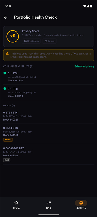Bag: Bitcoin Portfolio Monitor screenshot6
