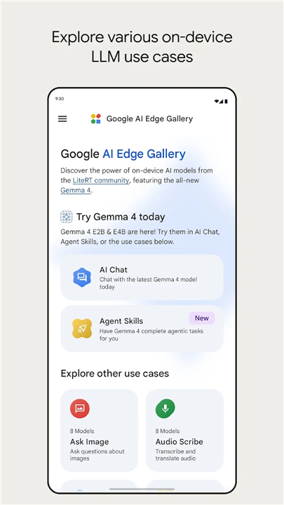 Google AI Edge Gallery screenshot1