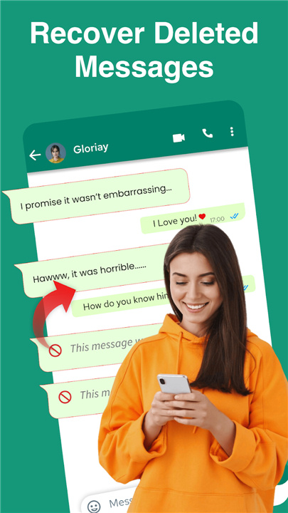 Recover Messages, Deleted Chat screenshot1
