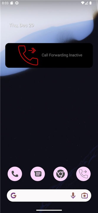 Call Forwarding Status Widget screenshot1
