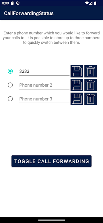 Call Forwarding Status Widget screenshot5