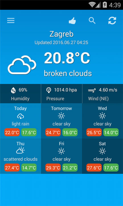 Weather Croatia screenshot1
