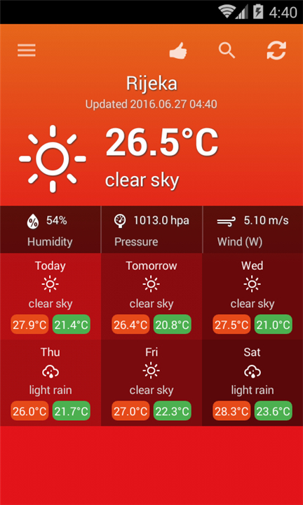 Weather Croatia screenshot2