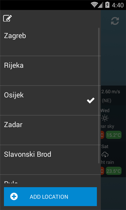 Weather Croatia screenshot4