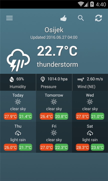 Weather Croatia screenshot3