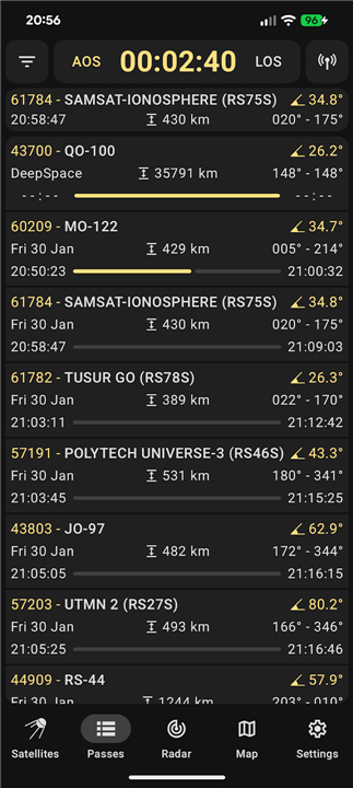 Look4Sat: Satellite tracker screenshot2