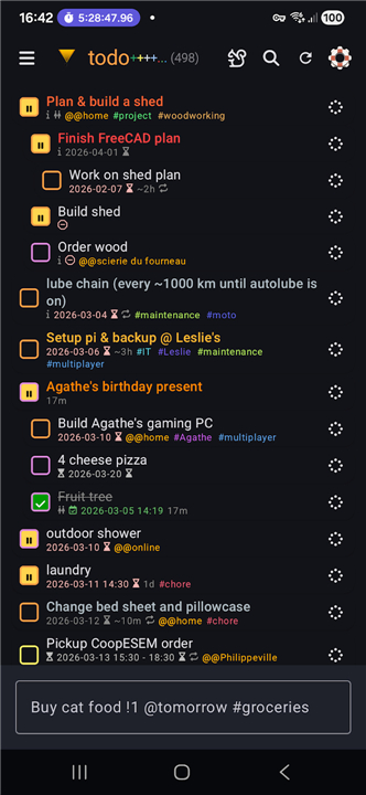Cfait: Todo & Task Manager screenshot1