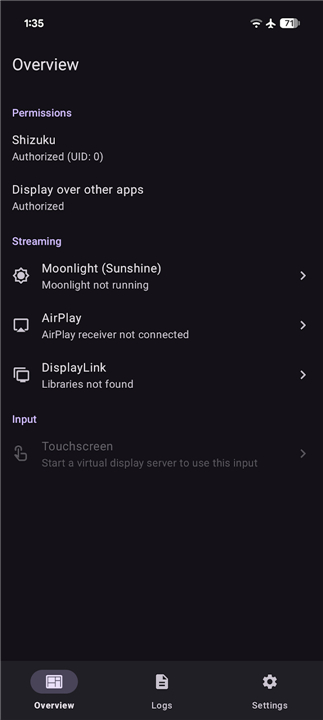 Mirroring (AirPlay & Sunshine) screenshot1