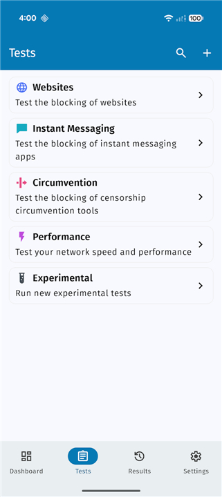 OONI Probe screenshot6