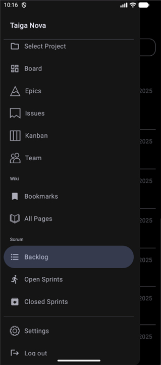 Taiga Mobile Nova screenshot4