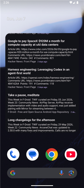 HomeFeed - RSS Widget screenshot2