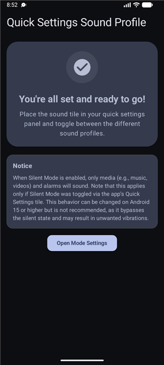 Quick Settings Sound Profile screenshot5