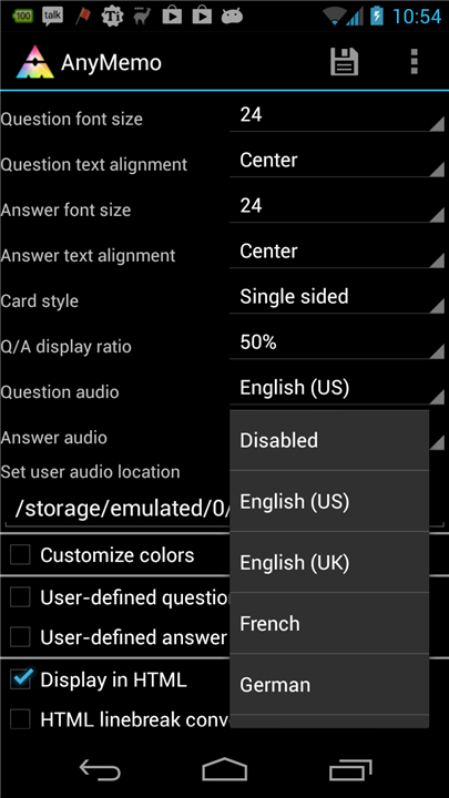 AnyMemo: Flash Card Study screenshot5