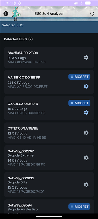 EUC SoH Analyzer screenshot1