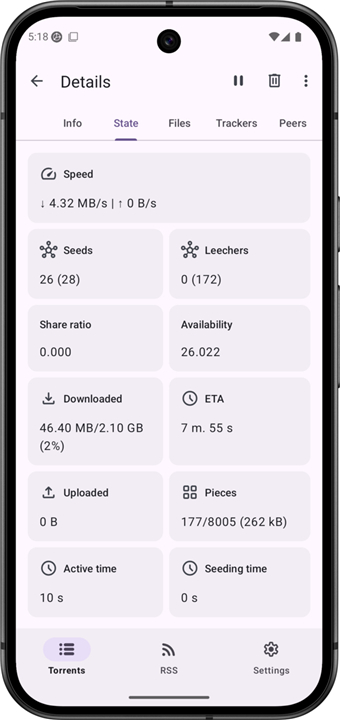 LibreTorrent screenshot5
