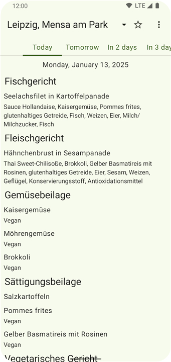 OpenMensa screenshot1