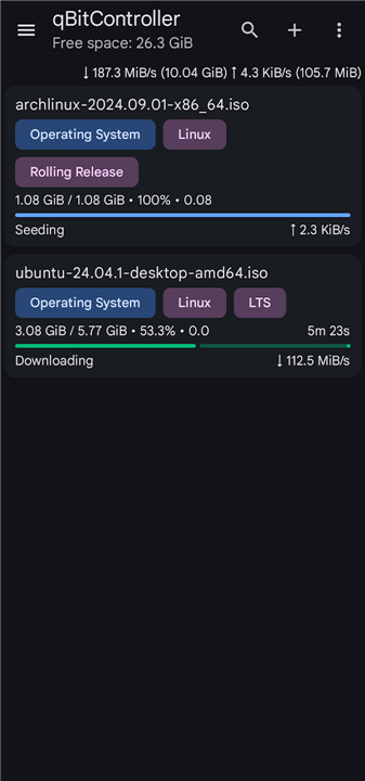 qBitController screenshot1