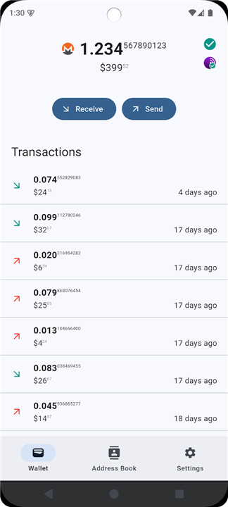 Skylight Wallet for Monero screenshot1