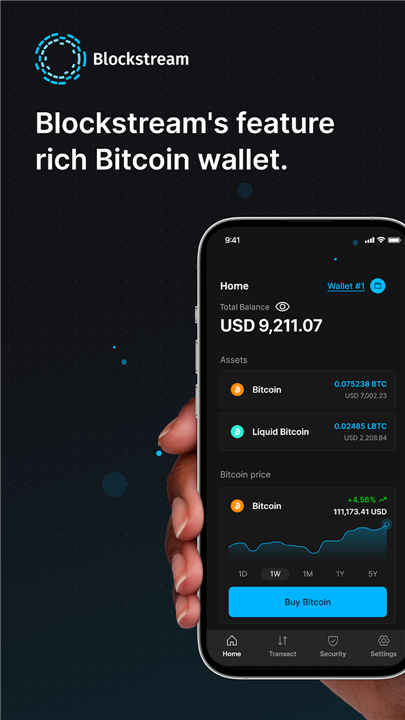 Blockstream Bitcoin Wallet screenshot1
