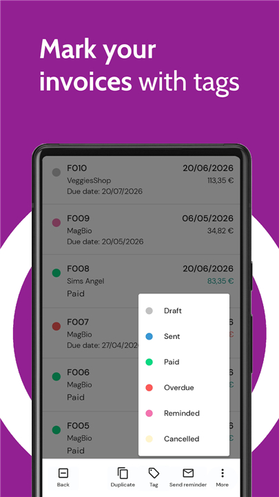 invoice, quote, delivery note screenshot4