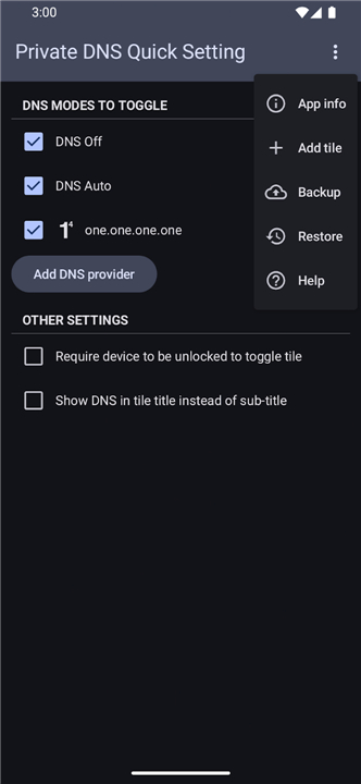 Private DNS Quick Setting screenshot3
