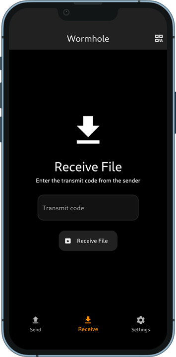 Wormhole File Transfer screenshot1