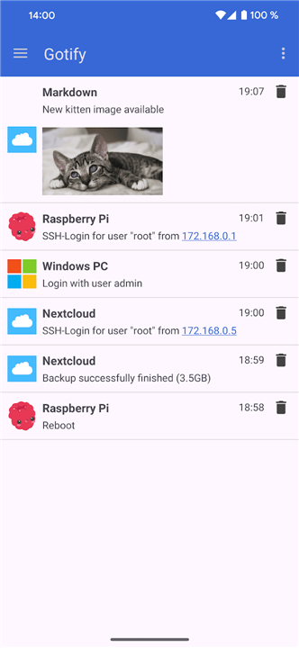 Gotify screenshot4