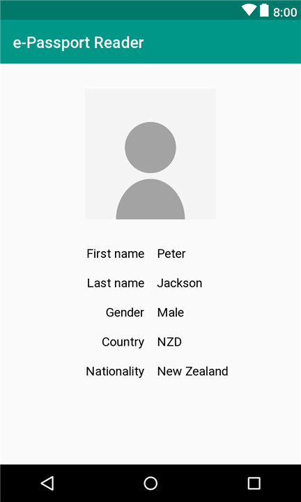 e-Passport NFC reader screenshot2
