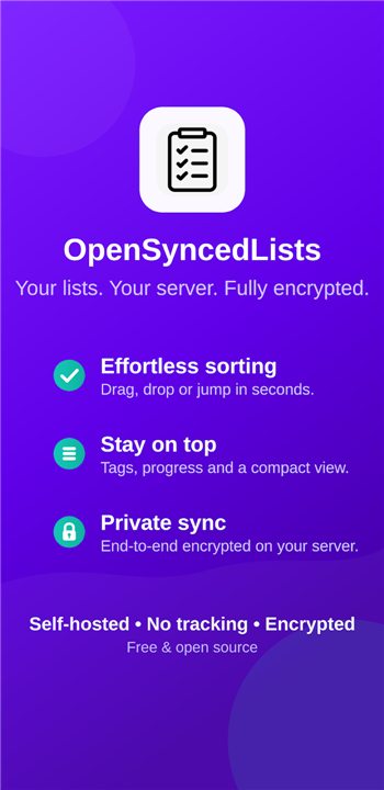 OpenSyncedLists screenshot1