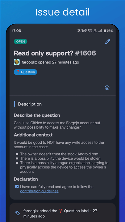 GitNex for Forgejo / Gitea screenshot6