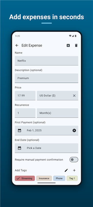 Recurring Expense Tracker screenshot2