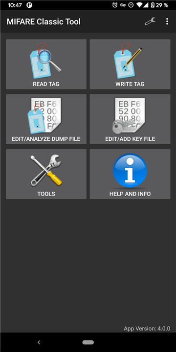 MIFARE Classic Tool screenshot1