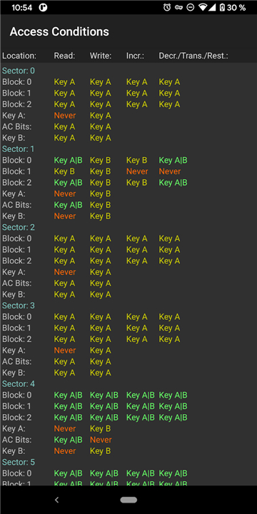 MIFARE Classic Tool screenshot4