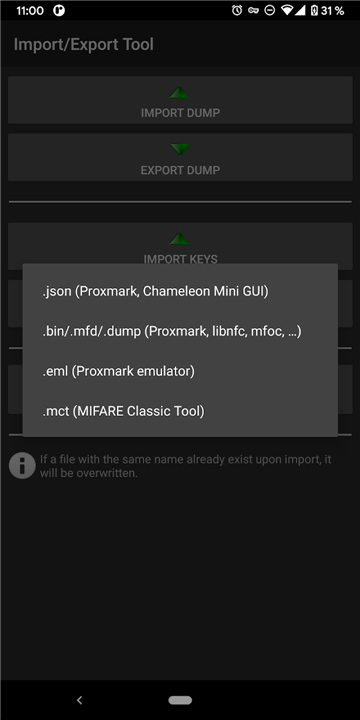 MIFARE Classic Tool screenshot8