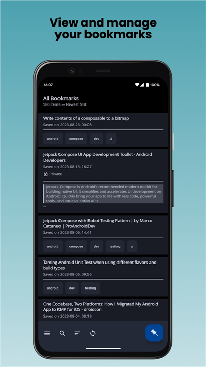 Pinkt for Bookmarking screenshot1