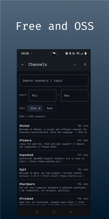 HexDroid IRC screenshot4