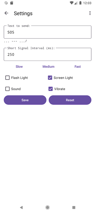 SOS Flashlight Morse Code Tool screenshot2