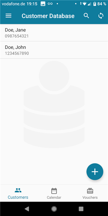 Customer Database screenshot1