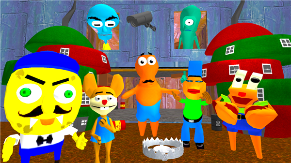 Sponge Neighbor Escape 3D screenshot1