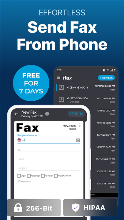 iFax - Send & receive fax app screenshot1