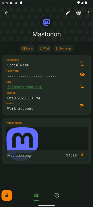 KeePassDX Passkey Vault screenshot5