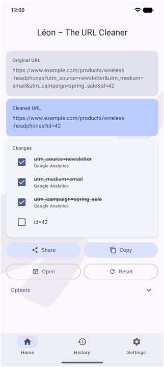 Léon – The URL Cleaner screenshot1