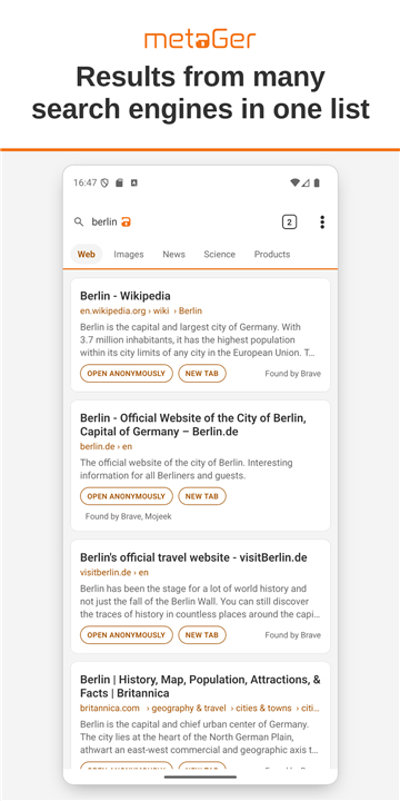 MetaGer: Search & Browser screenshot3
